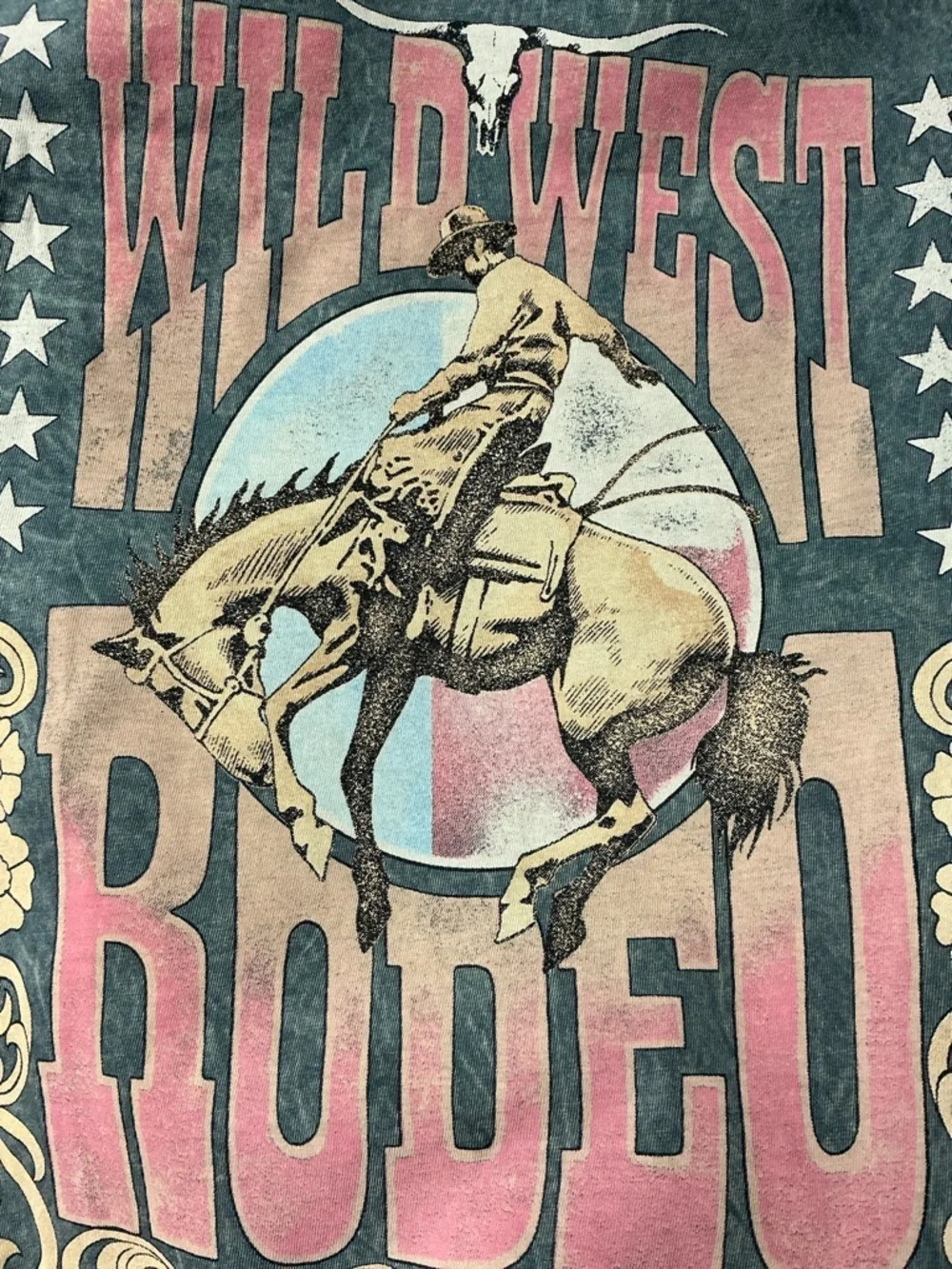 Wild West Rodeo Western Cowgirl Upcycled Denim Jacket - Picture 3 of 7